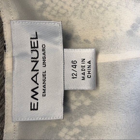 Emanuel Ungaro 100% silk snakeskin top size 12 - Picture 7 of 8